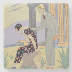 Dessous-de-verre En Pierre Paestum, 1924 (copie de pochoir)