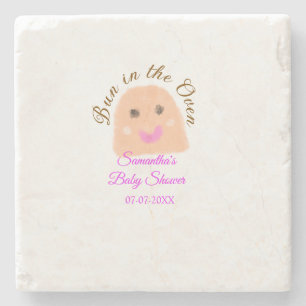 Dessous-de-verre En Pierre Pain dans le four beige boulette baby shower rose