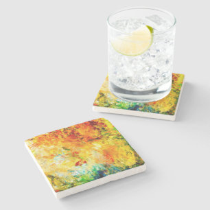 Dessous-de-verre En Pierre Palette Artiste Colorée