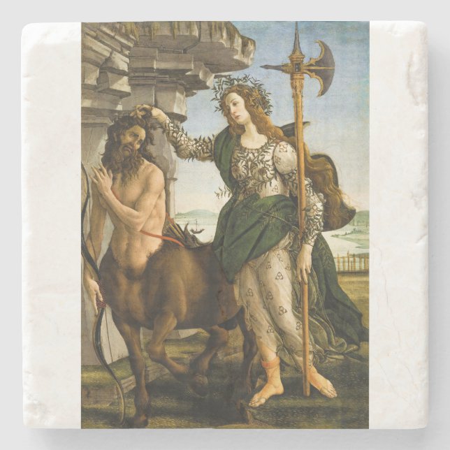 Dessous-de-verre En Pierre Pallas et le Centaure de Sandro Botticelli (Devant)
