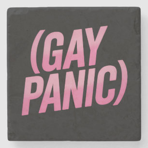 Dessous-de-verre En Pierre Panique gay protestation LGBTQ Fierté