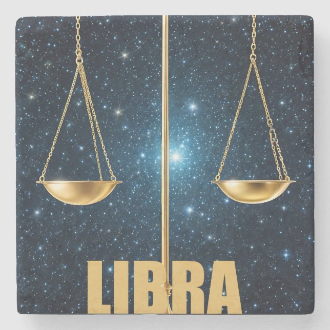 Dessous-de-verre En Pierre Panneau d'astrologie de la bibliothèque (Devant)