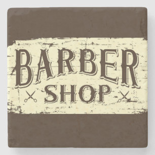 Dessous-de-verre En Pierre Panneau rustique Barbier Retro Vintage Man Cave