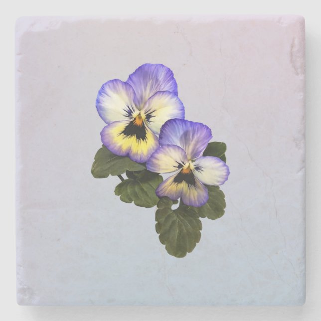 Dessous-de-verre En Pierre Pansy duo (Devant)