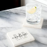 Dessous-de-verre En Pierre Papa le plus frais depuis 20XX Moderne Simple Prep<br><div class="desc">Ce design simple et moderne est composé de la typographie de san serif.</div>