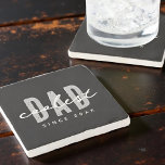 Dessous-de-verre En Pierre Papa le plus frais depuis 20XX Moderne Simple Prep<br><div class="desc">Ce design simple et moderne est composé de la typographie de san serif.</div>