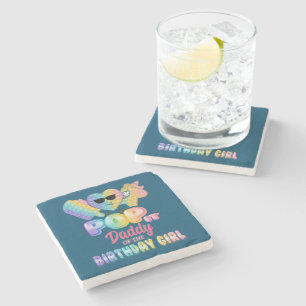 Dessous-de-verre En Pierre Papa Of The Birthday Pop it Fille Anniversaire Par