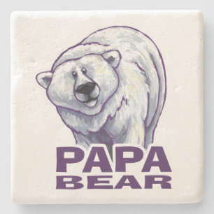 Dessous-de-verre En Pierre Papa Polar Bear