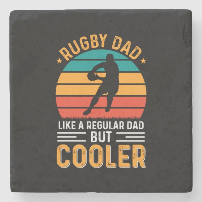 Dessous-de-verre En Pierre Papa Rugby (Devant)