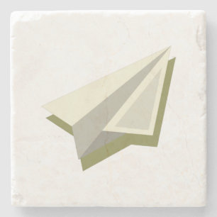 Dessous-de-verre En Pierre Paper Plane Design