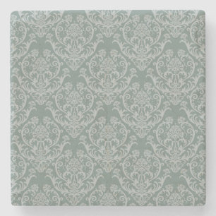 Dessous-de-verre En Pierre Papier peint floral vert