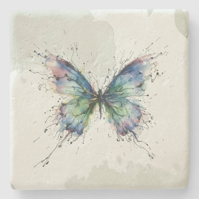 Dessous-de-verre En Pierre Papillon (Devant)
