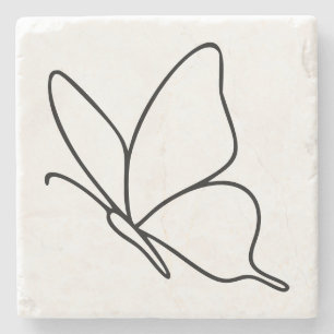 Dessous-de-verre En Pierre Papillon en ligne art – Illustration d'insecte