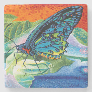 Dessous-de-verre En Pierre Papillon poté II