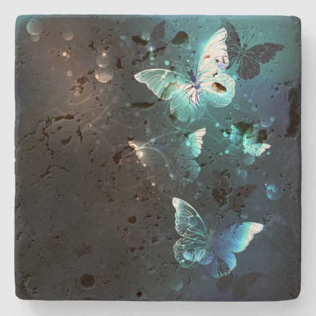 Dessous-de-verre En Pierre Papillons de nuit (Devant)