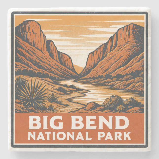 Dessous-de-verre En Pierre Parc national Big Bend (Devant)