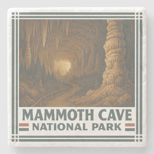 Dessous-de-verre En Pierre Parc national de Mammoth Cave (Devant)