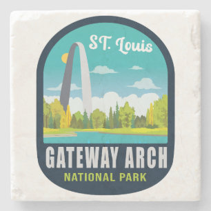 Dessous-de-verre En Pierre Parc national Gateway Arch St. Louis - Missouri