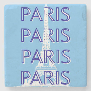 Dessous-de-verre En Pierre Paris Travel Art, Travel Art, Preppy Art, Bleu