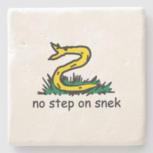 Dessous-de-verre En Pierre Pas de pas sur les mèmes de snek parodie de Gadsde