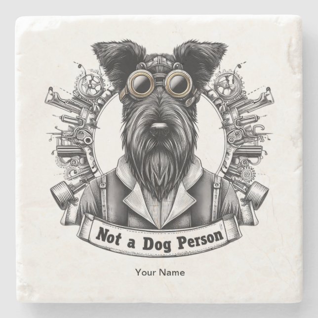 Dessous-de-verre En Pierre Pas un chien 02 (Devant)