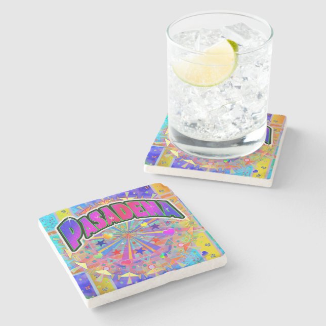 Dessous-de-verre En Pierre Pasadena Cosmic Unity Coaster (Côté)