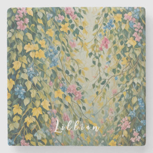 Dessous-de-verre En Pierre Passage enchanté : Jardin secret Pastel