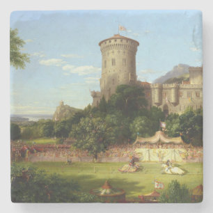 Dessous-de-verre En Pierre Passé glorieux (Joust médiéval) (Art Vintage)