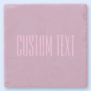 Dessous-de-verre En Pierre Pastel Violet & Rose Clair Texte Moderne Éditabl