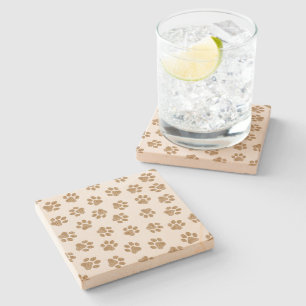 Dessous-de-verre En Pierre Pâtes de chien, Pâtes de chien, Pâtes d'or orange