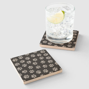 Dessous-de-verre En Pierre Patrouilles de Doodle, Paws de Chien, Paws Blanche