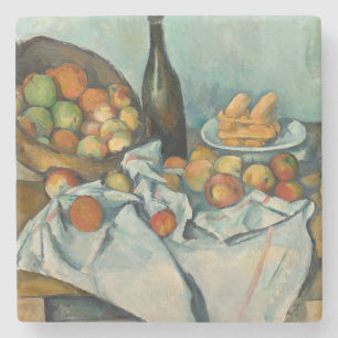 Dessous-de-verre En Pierre Paul Cezanne Corbeille de Pommes Nature Morte Vint