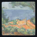 Dessous-de-verre En Pierre Paul Cezanne - Estaque aux toits rouges<br><div class="desc">Estaque aux toits rouges / L'Estaque aux toits rouges - Paul Cezanne,  Huile sur toile,  1883-1885</div>