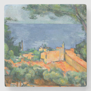 Dessous-de-verre En Pierre Paul Cezanne - L'Estaque aux toits rouges