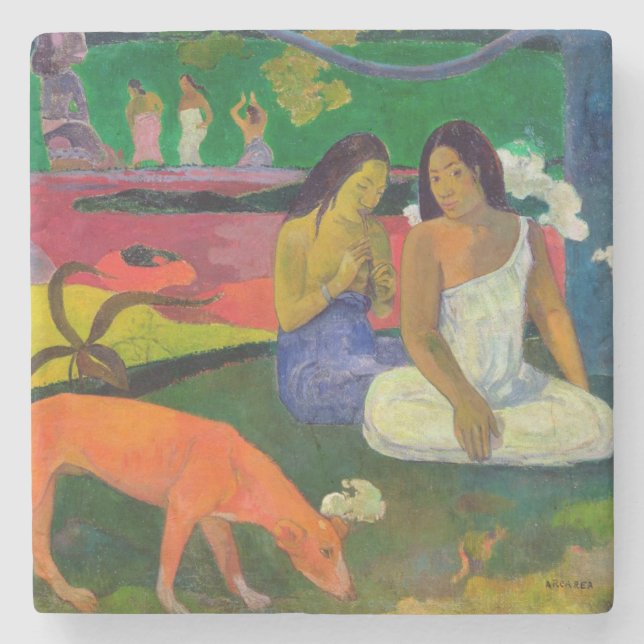 Dessous-de-verre En Pierre Paul Gauguin | Arearea (le chien rouge), 1892 (Devant)
