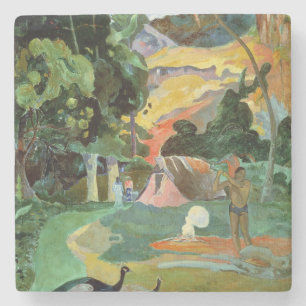 Dessous-de-verre En Pierre Paul Gauguin Matamoe ou, Paysage avec des Peacock
