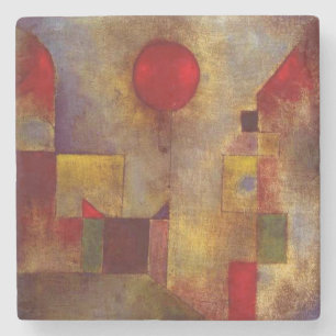 Dessous-de-verre En Pierre Paul Klee Red Balloon Abstrait Coloré Art 