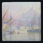 Dessous-de-verre En Pierre Paul Signac - Notre-Dame de la Garde, Marseille<br><div class="desc">Notre-Dame de la Garde,  Marseille / La Bonne Mere - Paul Signac,  1905-1906</div>