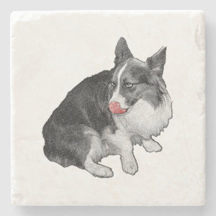 Dessous-de-verre En Pierre Pause cacao, pointe à l'araignée