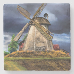 Dessous-de-verre En Pierre Paysage dans le Dessous de verre de pierre de Pays