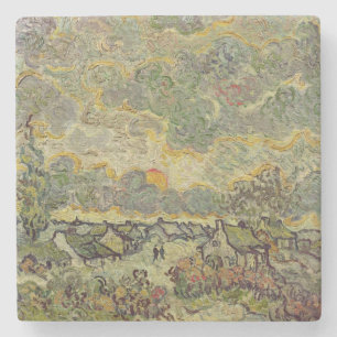 Dessous-de-verre En Pierre Paysage d'automne de Vincent van Gogh  , 1890
