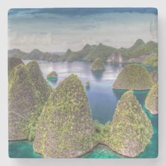 Dessous-de-verre En Pierre Paysage de l'île de Wayag, Indonésie