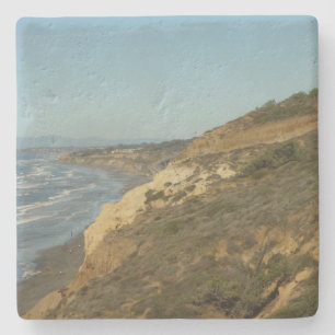 Dessous-de-verre En Pierre Paysage de voyage panoramique du littoral californ
