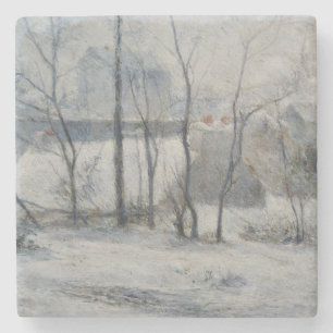 Dessous-de-verre En Pierre Paysage d'hiver (par Paul Gaugin)