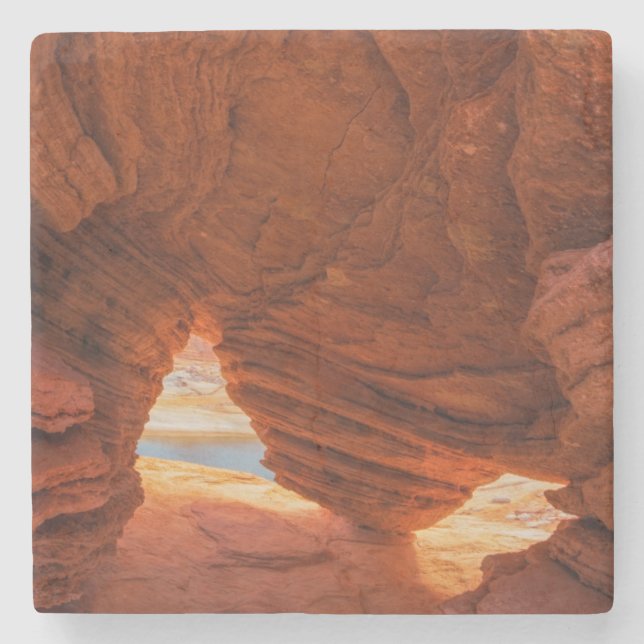 Dessous-de-verre En Pierre Paysage d'une grotte de grès érodé (Devant)