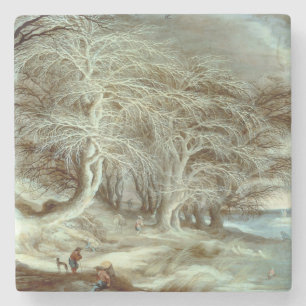 Dessous-de-verre En Pierre Paysage hivernal Gijsbrecht Leytens