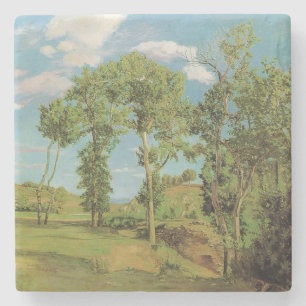 Dessous-de-verre En Pierre Paysage Paysage Frédéric Bazille Impressionniste