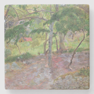 Dessous-de-verre En Pierre Paysage tropical de Paul Gauguin , la Martinique,