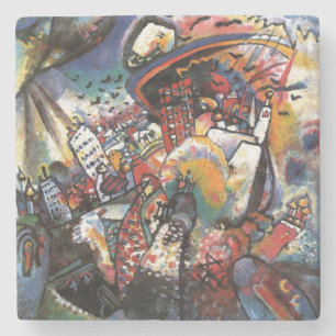 Dessous-de-verre En Pierre Paysage urbain abstrait de Moscou I de Kandinsky