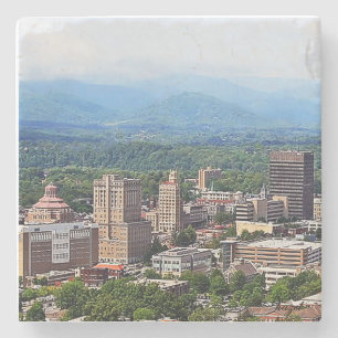 Dessous-de-verre En Pierre Paysage urbain d'Asheville, Asheville, OR. Dessous